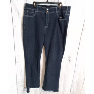 Lane Bryant | Dark Wash Bootcut Jeans with Hidden Elastic Waist